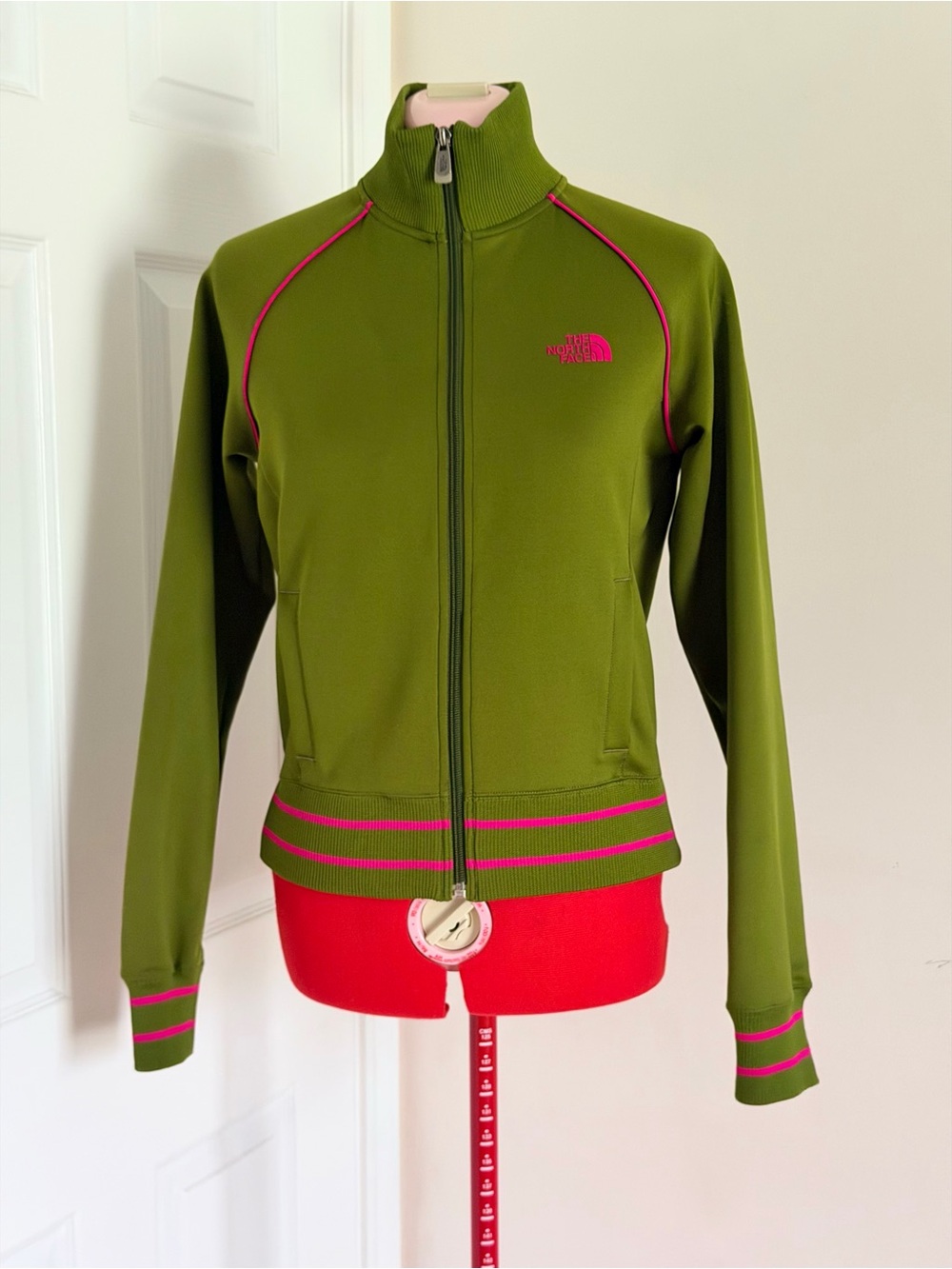 RARE Y2K The North Face A5 Series Full Zip Track Jacket Women S Olive Green Pink